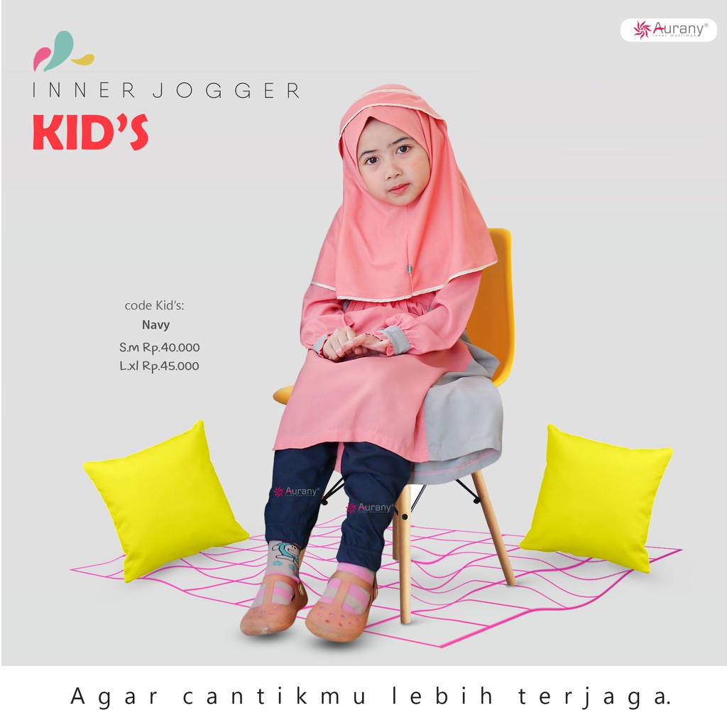 Celana Inner Anak AURANY Legging Dalaman Gamis Leging KIDS Model JOGGER