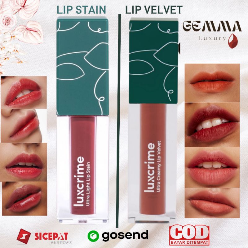 NEW PACKAGING READY STOK (GOSEND/COD) LUXCRIME ULTRA LIGHT LIP STAIN - ULTRA CREAMY LIP VELVET / Lip Tint X MONICA AMADEA