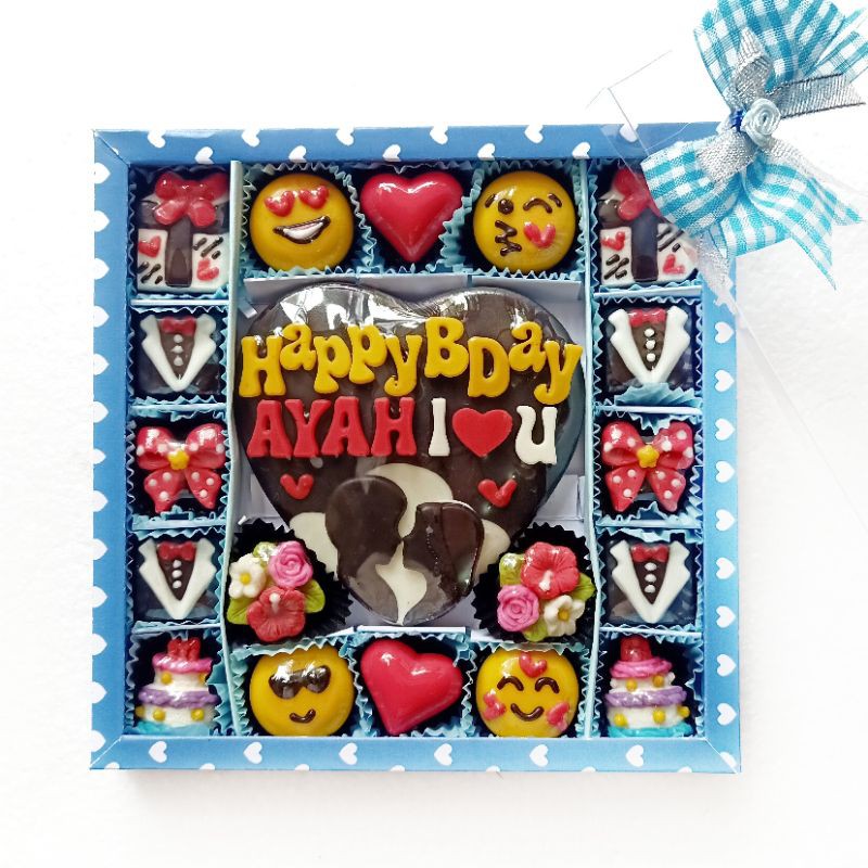 

box s25 Kado laris manis coklat chocolove kado untuk ulang tahun milad pacar/suami/ayah/papa/bapak enak murah berkualitas