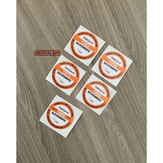 Sticker tax holder vespa 50’s 60’s 70’s
