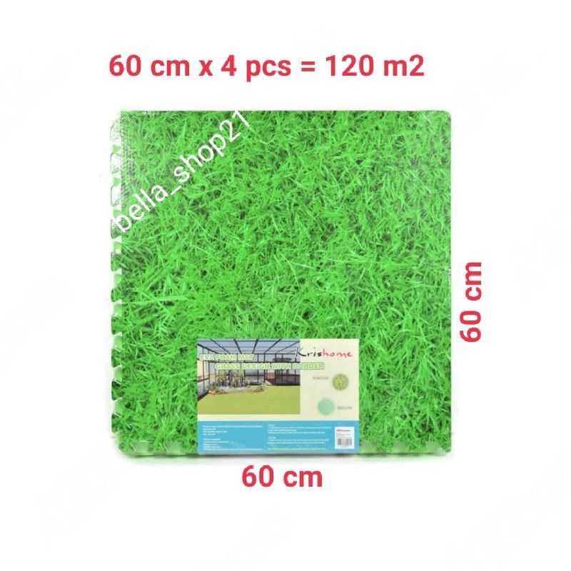 karpet puzle alas bermain anak motif rumput 120 m2