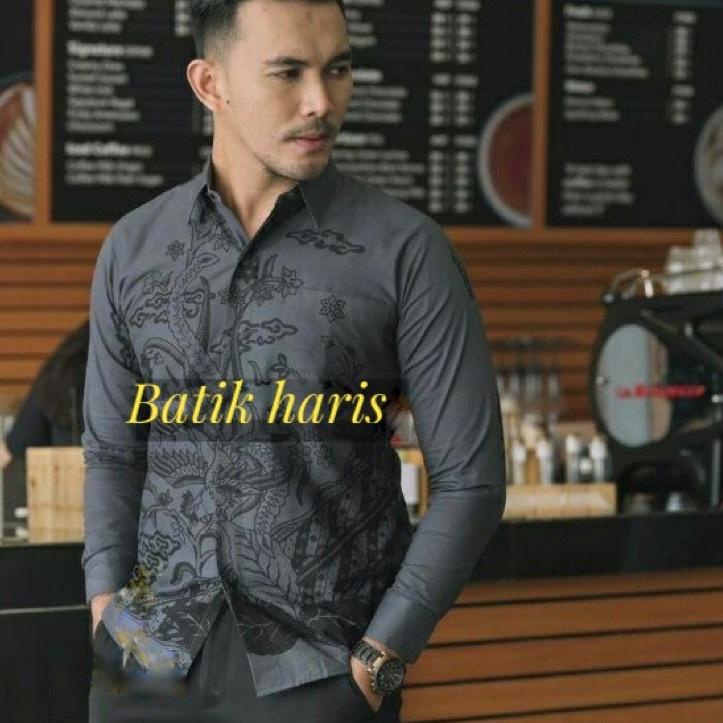 Langsung Beliii.. kemeja Batik mahaprana Premium pria Slimfit lengan panjang full furing ori