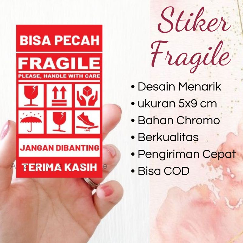 

Stiker Fragile | Stiker Pecah Belah | Isosi fragile label pengiriman untuk olshop | Sticker Fragile | Stikcer label pengiriman