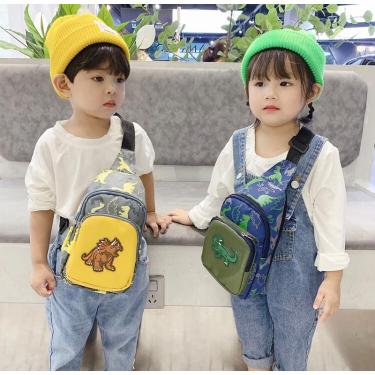 Tas Selempang Anak Laki-laki / Perempuan Gambar Dinosaurus CB02