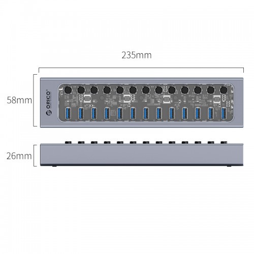 ORICO AT2U3-13AB 13 Port USB Hub With Individual Switches