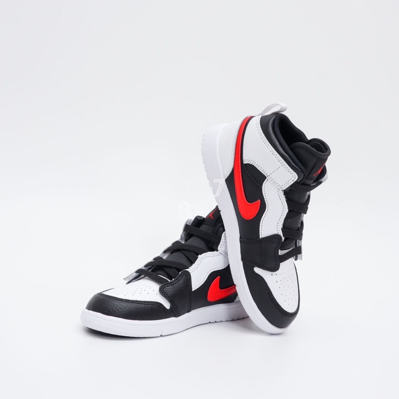 Air Jordan 1 Mid Black Chile Red Kids