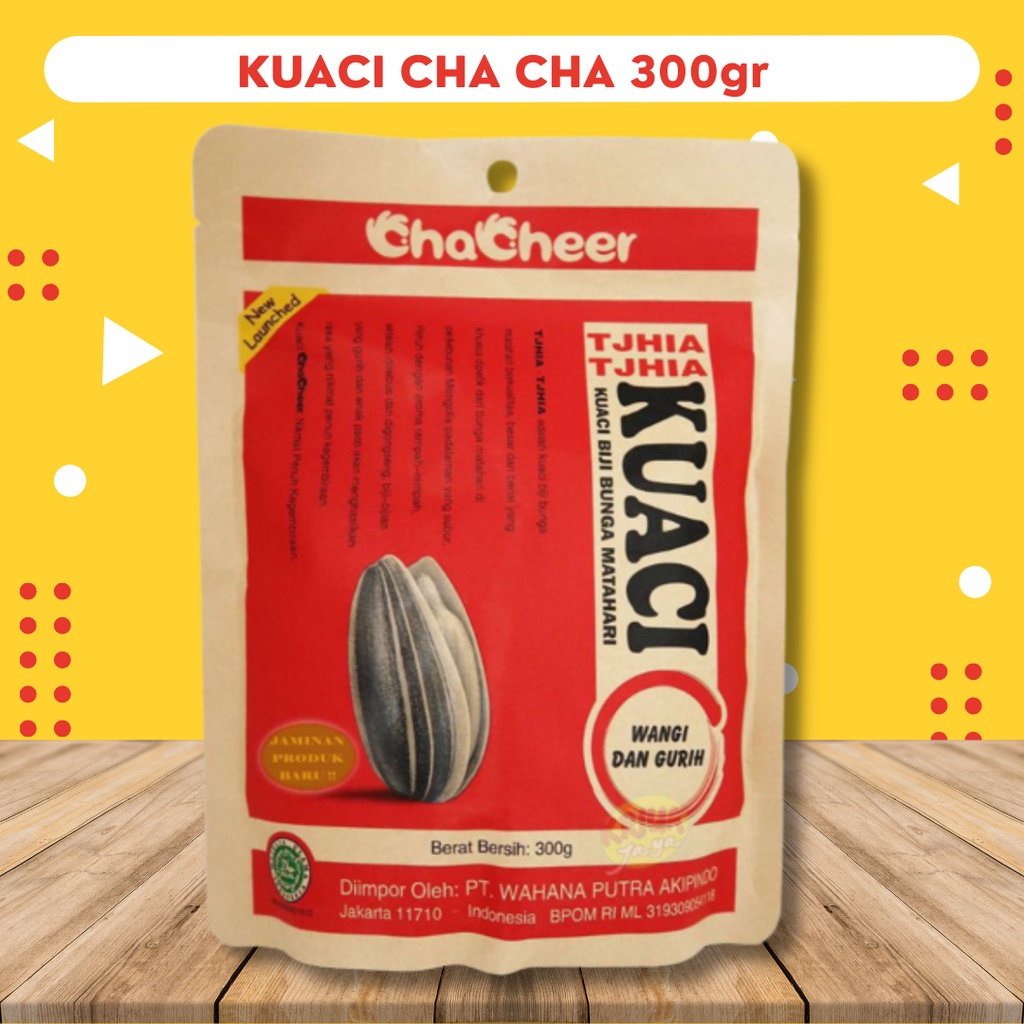 

CHACHA KUACI BIJI BUNGA MATAHARI POUCH 220GR, 100GR, 45GR