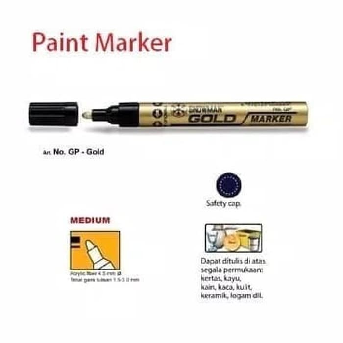 

Spidol snowman paint marker gold