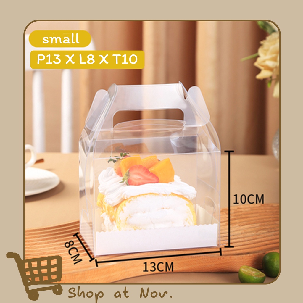 

HANDLE BOX / GABLE BOX MIKA / CAKE BOX MIKA / MIKA TRAY BOX / TRAY CAKE BOX SMALL