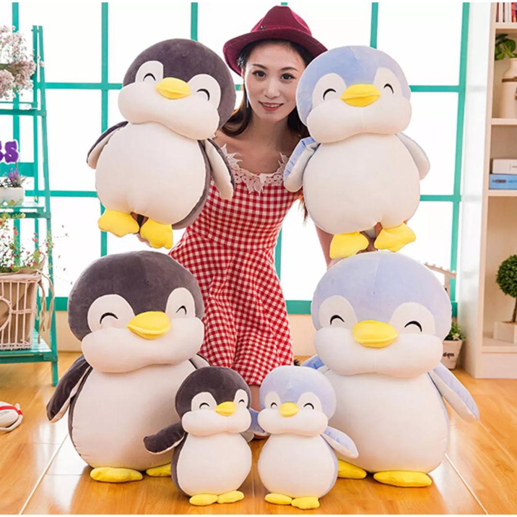 Boneka Lucu Lembut Bantal PINGUIN Mainan mewah Boneka ANIMAL Imut Binatang Size 45 cm Murah Kado Ulang Tahun