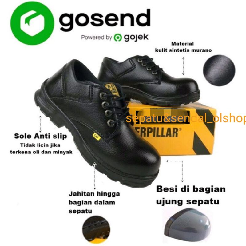 Sepatu safety low boot pria sepatu proyek sepatu kerja lapangan sepatu kerja ujung besi