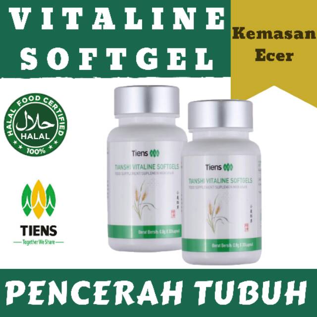 TERMURAH VITALINE SOFTGEL PENCERAH ALAMI SELURUH TUBUH KEMASAN ECER