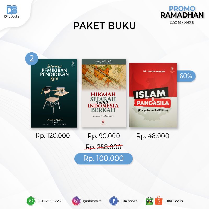 Jual Paket Buku Reformasi Pendidikan Hikmah Sejarah Dan Islam