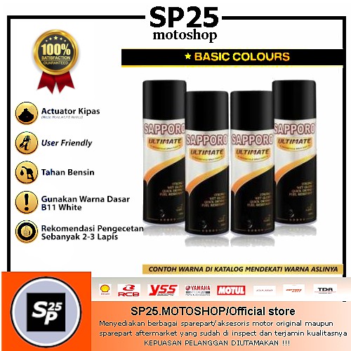 

CAT SEMPROT SAPPORO ULTIMATE - WARNA DASAR / BASIC COLOUR 400ML