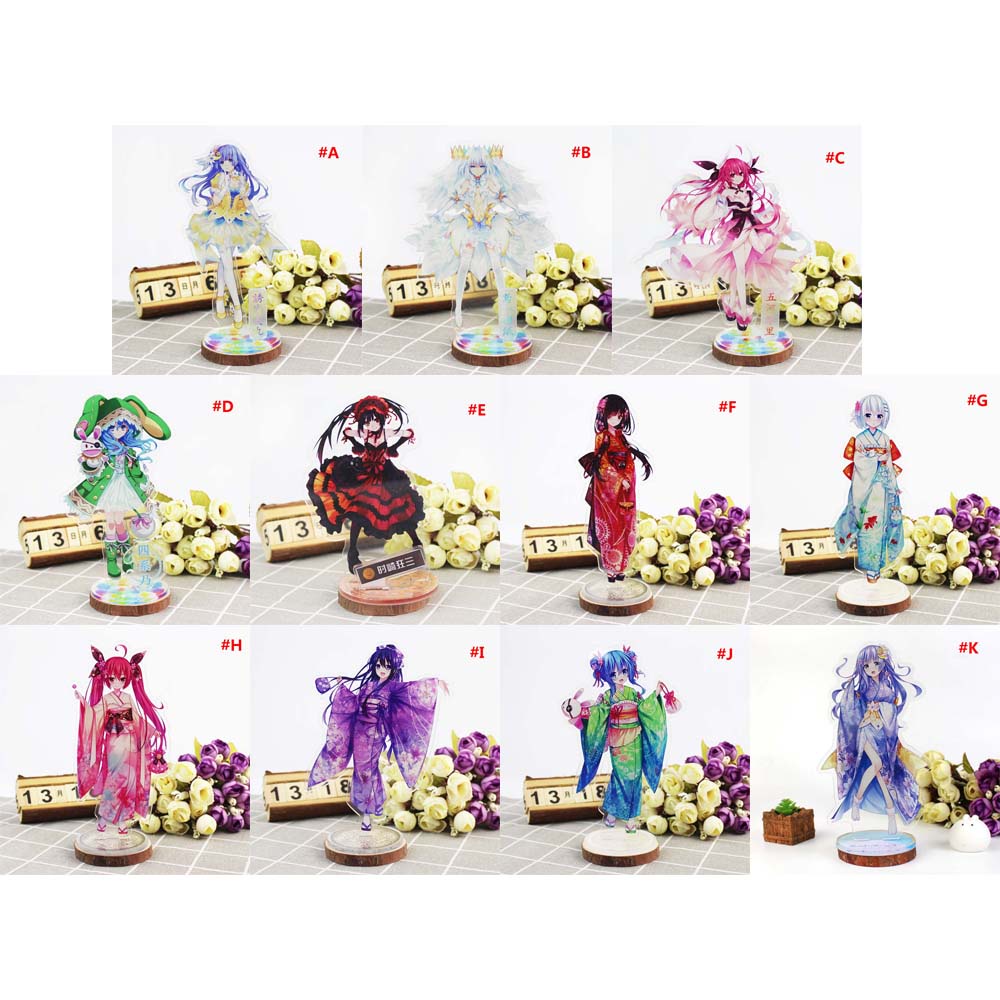 Needway  Fashion DATE A LIVE Fans Gift Figure Model Toys Acrylic Stand Figure Decoration Toys Hermit Cartoon Anime Action Figure Nightmare Tokisaki Kurumi Figure Model Plate