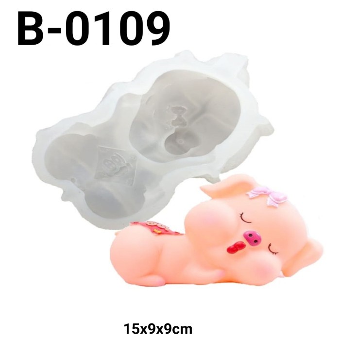 

B-0109 CETAKAN SILIKON COKLAT CREAM FONDANT PUDING CAKE MOLD BABI PIG BERKUALITAS