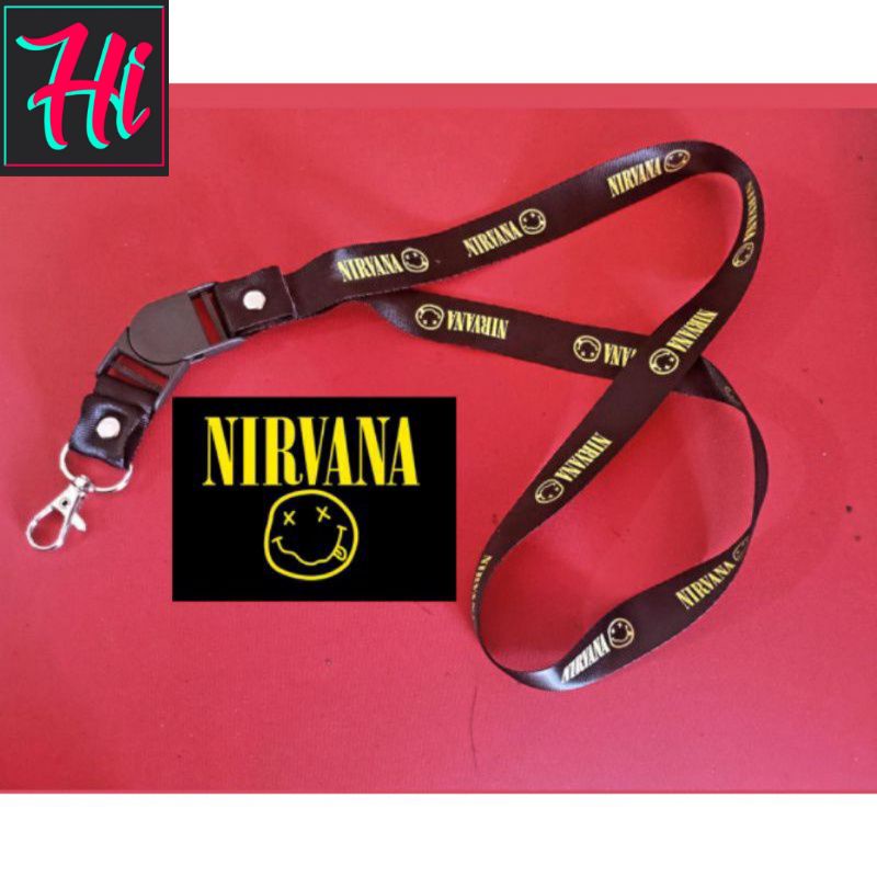 

lanyard NIRVANA lanyard band metal gantungan kunci name tag id card kartu nama / tali lanyard gantungan leher vans fullprint