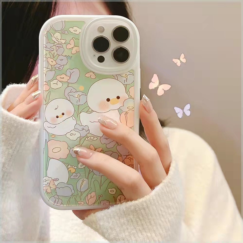 Soft Case TPU Motif Bebek 13pro 13prm Untuk iPhone 11 7Plus 8Plus Xr XS 13 12pro Max