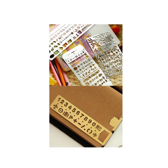 

Penanda Buku Bookmark Ruler Clip Metal Hollow Geometric Figure Drawing Decor Stencil Lucu Unik Serbaguna