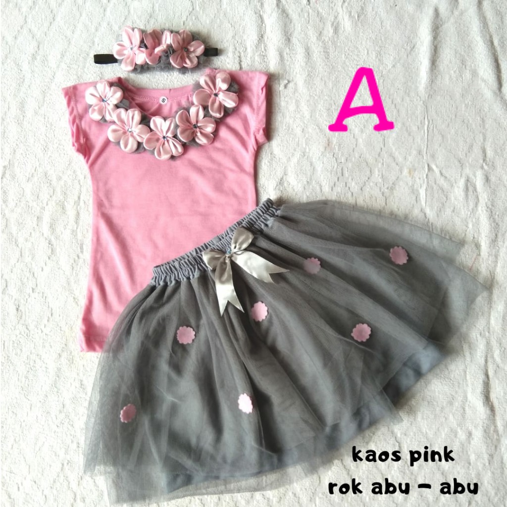 Set rok  tutu  anak  polkadot Shopee Indonesia