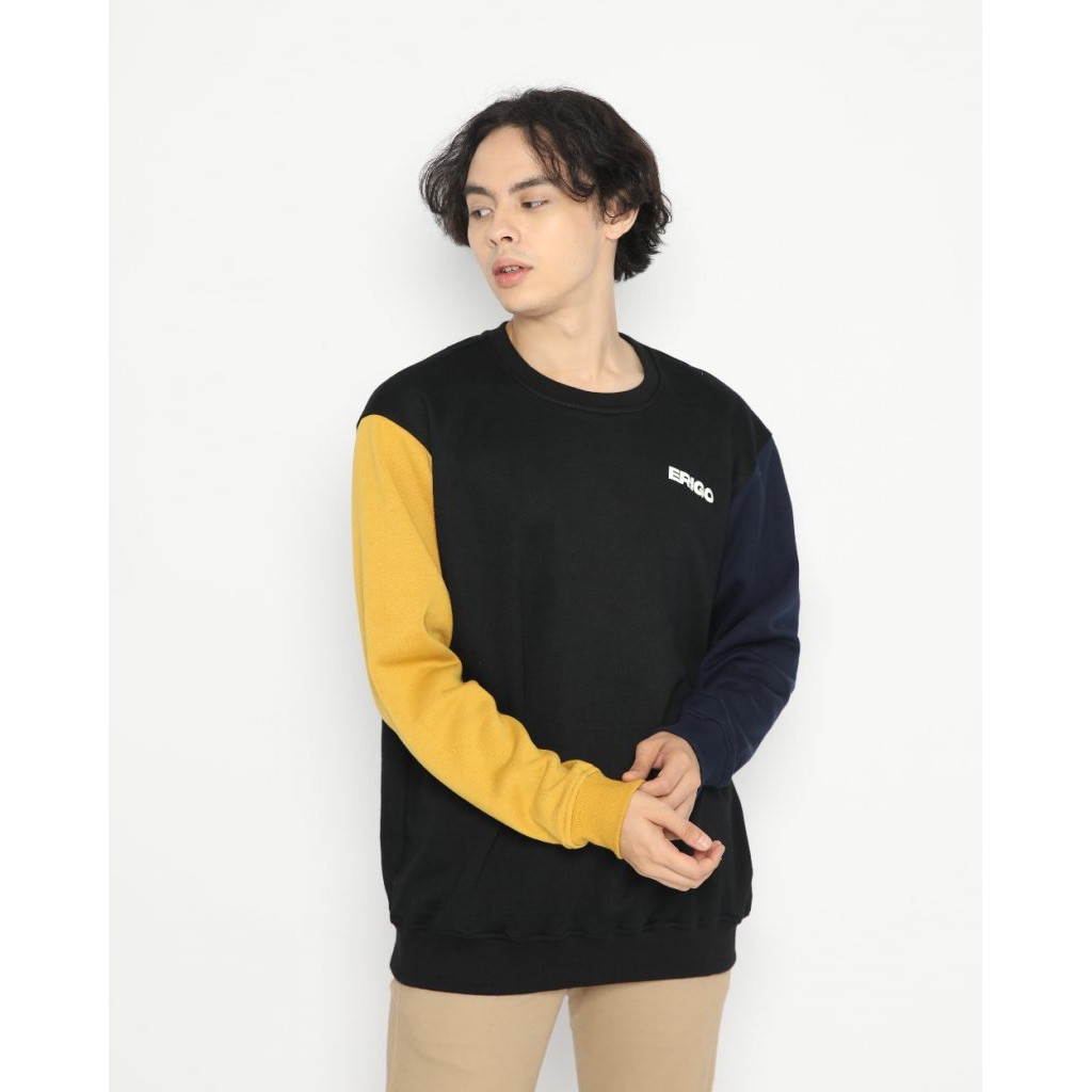 Baju Kaos Jacket Hoodie Flanel Erigo Sweatshirt Kumi Black Original  Keren