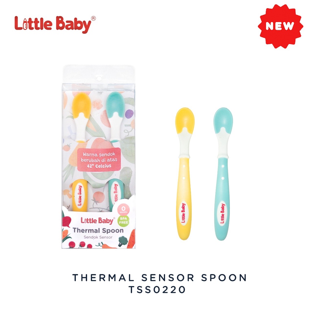 KEMASAN BARU Little Baby Sendok Sensor Panas / Heat sensor Spoon 6M+  BPA FREE
