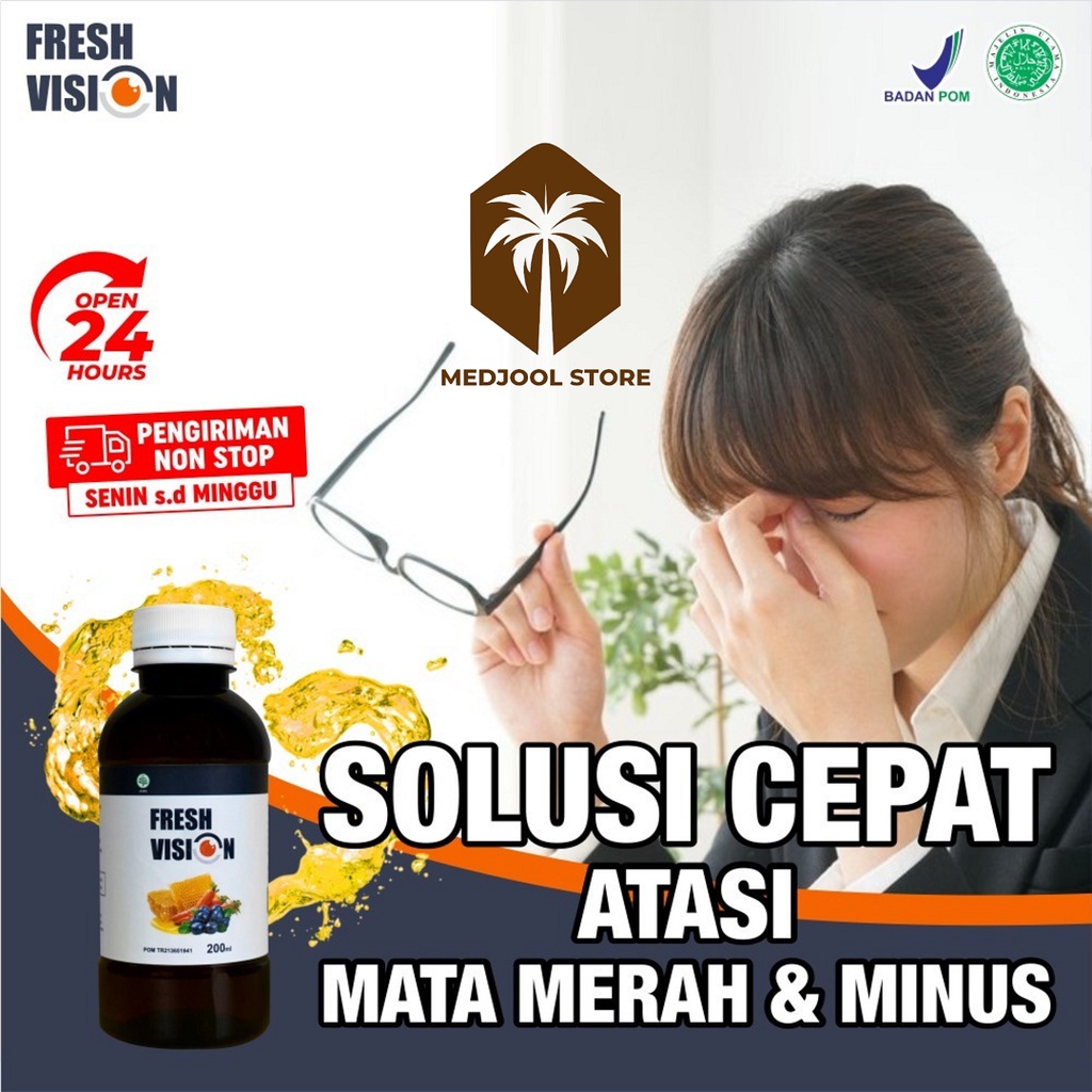 Fresh Vision Asli - Madu Suplemen Atasi Masalah Kesehatan Mata Perih Kering Glukoma Glaukoma Katarak Kurangi Mata Minus Mines Pandangan Buram Kabur