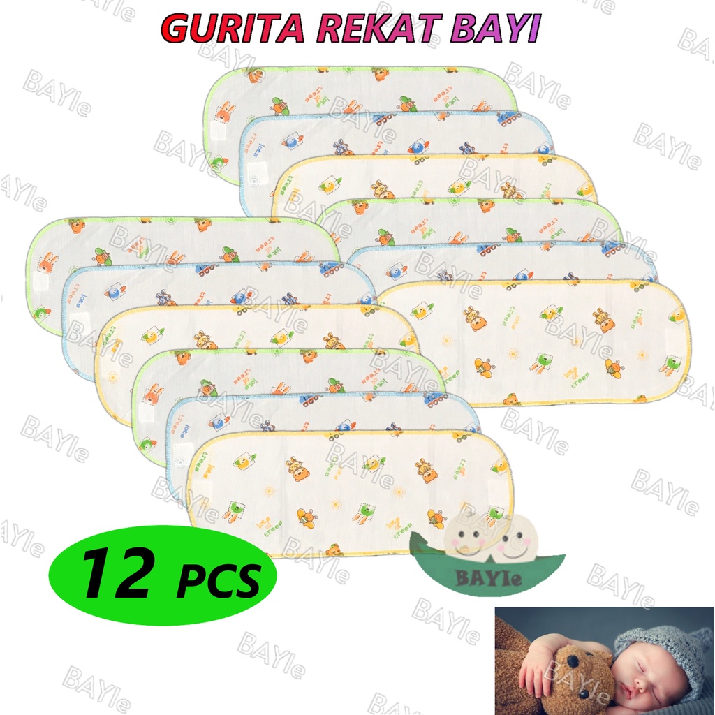 BAYIe - 12 PCS Gurita/Grito Bayi Rekat / Kretekan Instan SABLON/TABUR