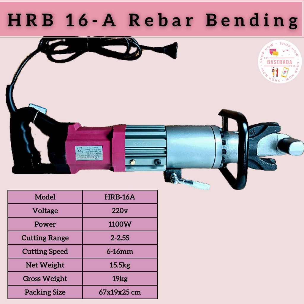 REBAR BENDING - MESIN BENDING TYPE HRB- 16A