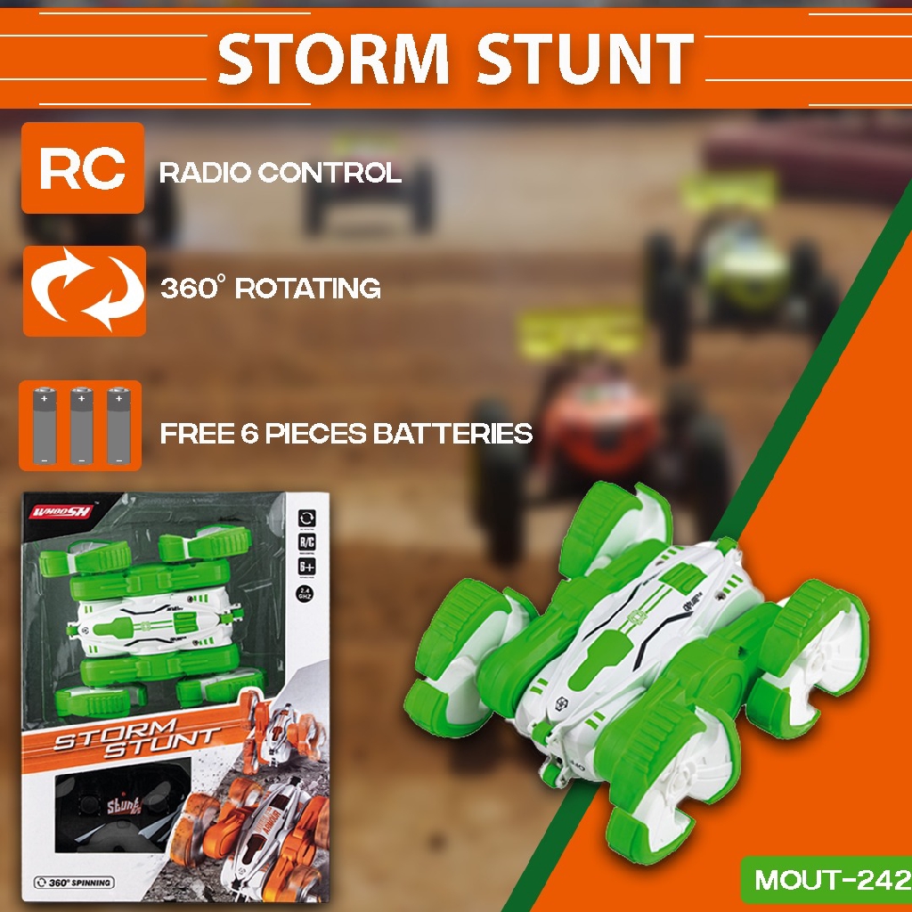 Storm Stunt Car / remote / Mobil RC / RC Car / Mainan Anak / Mobilan 360 Putaran