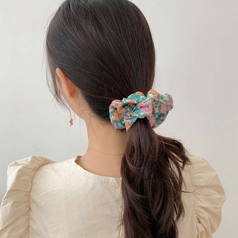 [✅READY STOCK] Ready stock COD Korea  Ikat Rambut Wanita Scrunchie Bunga Tali Aksesoris Karet Rambut  Penjualan Panas Mode