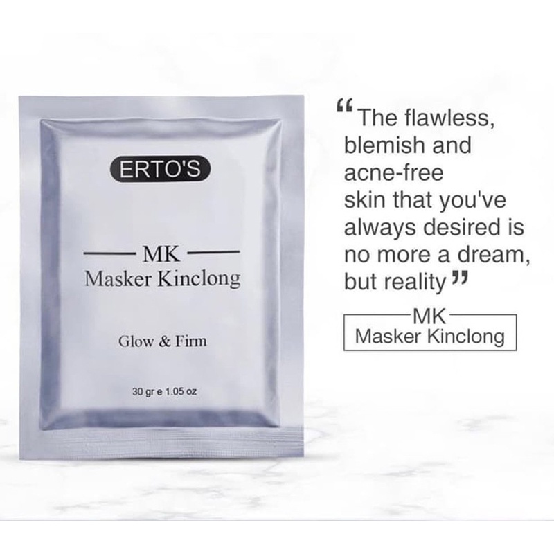 Ertos MK Erto's Masker Kinclong Glow &amp; Firm Masker Muka Kinclong 100% ORIGINAL TERDAFTAR BPOM