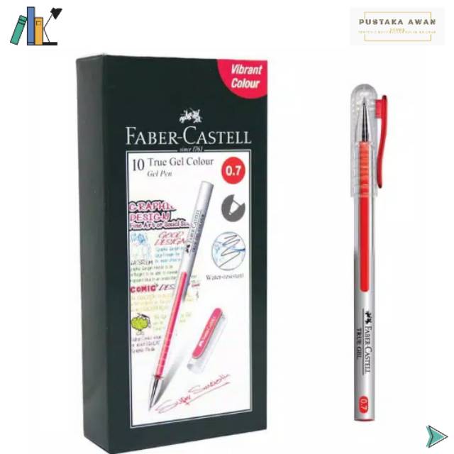 

TRUE GEL PEN 0.7 MM - RED - FABER CASTELL