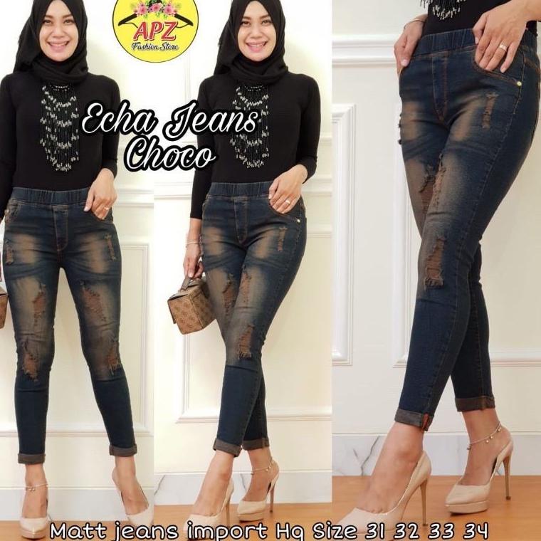 [KPO.02Jl22g] TANTRI JEANS /CELANA JEANS RIPPED /ECHA JEANS