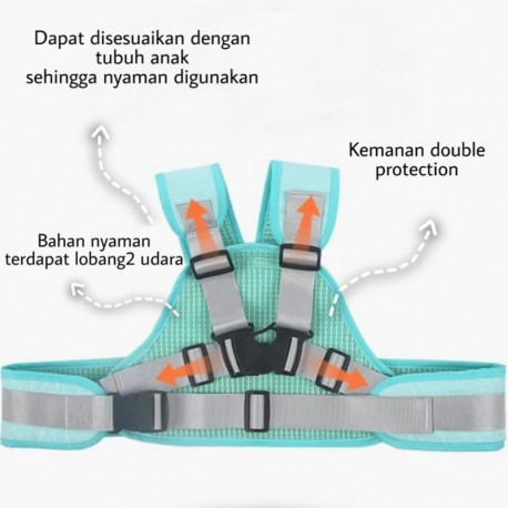 Sabuk Bonceng Anak TAS SEAT BELT Anak Motor Depan Belakang Sepeda Boncengan SABUK PENGAMAN BERKENDAR