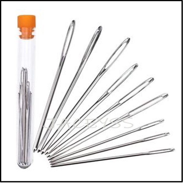 jarum sulam tumpul jarum tapestry besi stainless steel 9 pcs set rajut