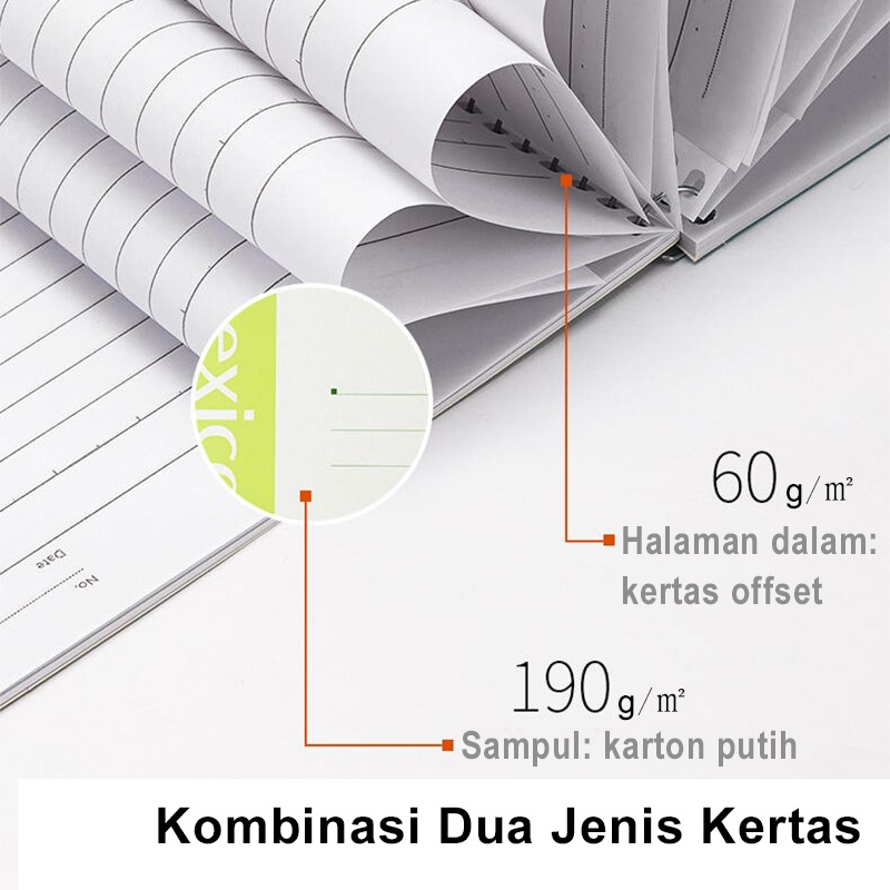 Deli Buku Tulis A5 Buku Notebook Aesthetic 60 Lembar Diary Book 5pcs 10pcs Spiral Notebook