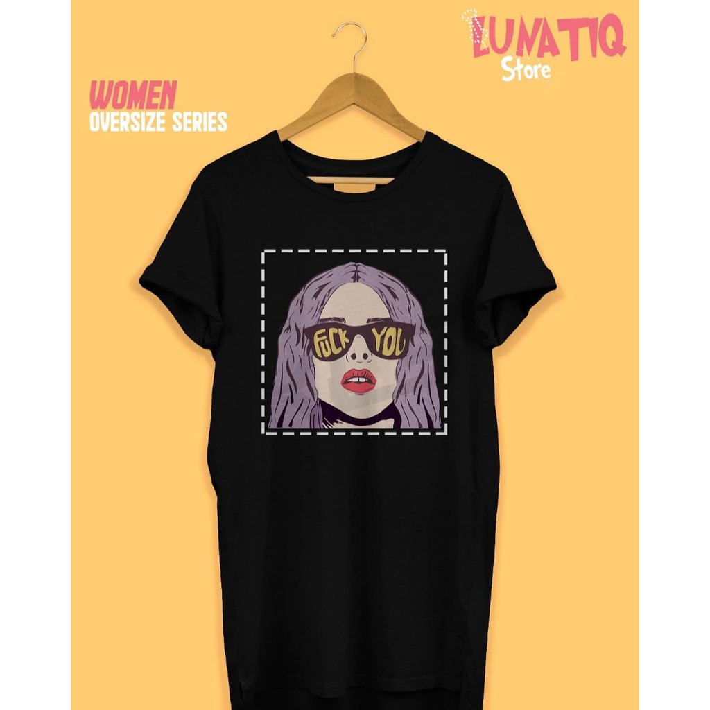 KAOS OVERSIZE WANITA FUCK YOU, KAOS BIG SIZE