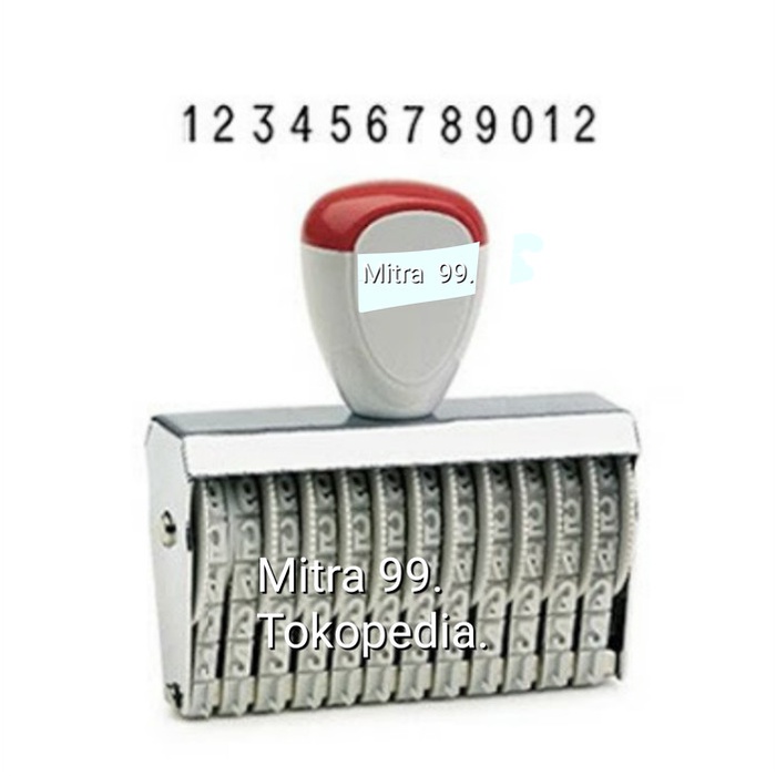 

(TERLARIS) Stempel angka 9 mm, 12 digit.