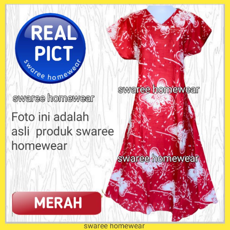 Baju Batik Wanita Daster Murah Vely Kupu Batik Wanita Daster Rayon Baju Wanita Lengan Pendek Modern