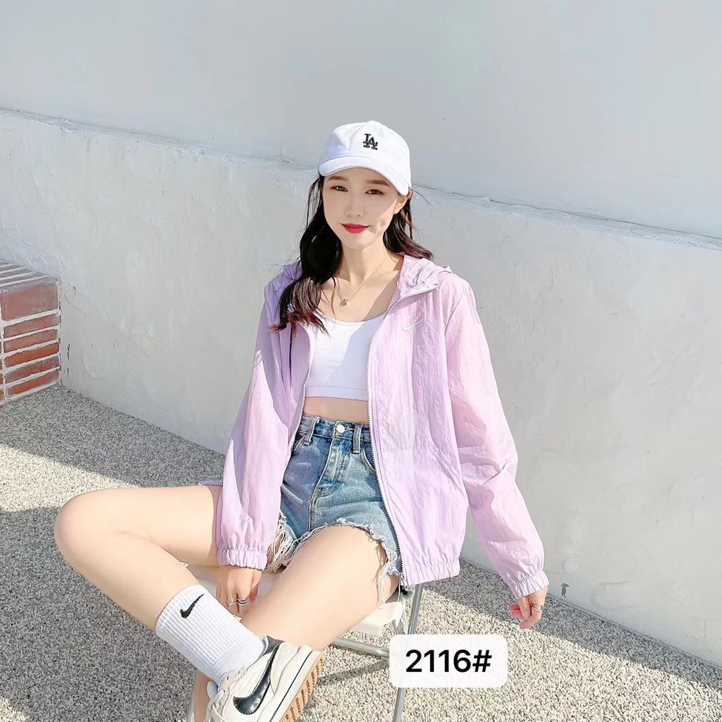 2116 Jaket IMPORT Parasut jaket olahraga jogging wanita jaket lari sport sauna suit wanita jumbo