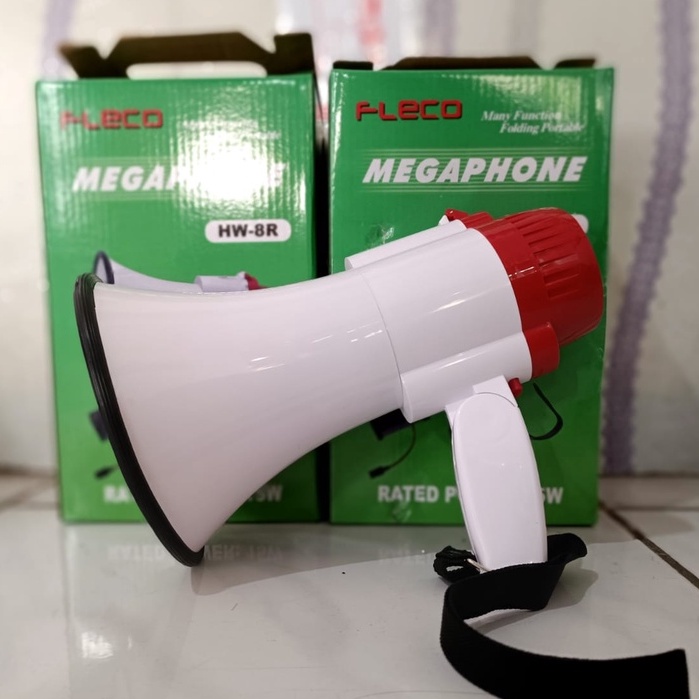 Megaphone Fleco HW-8R Rechargeable/Pengeras Suara/Untuk Merekam Suara Dan Musik Bisa Menggunakan Daya Batrei