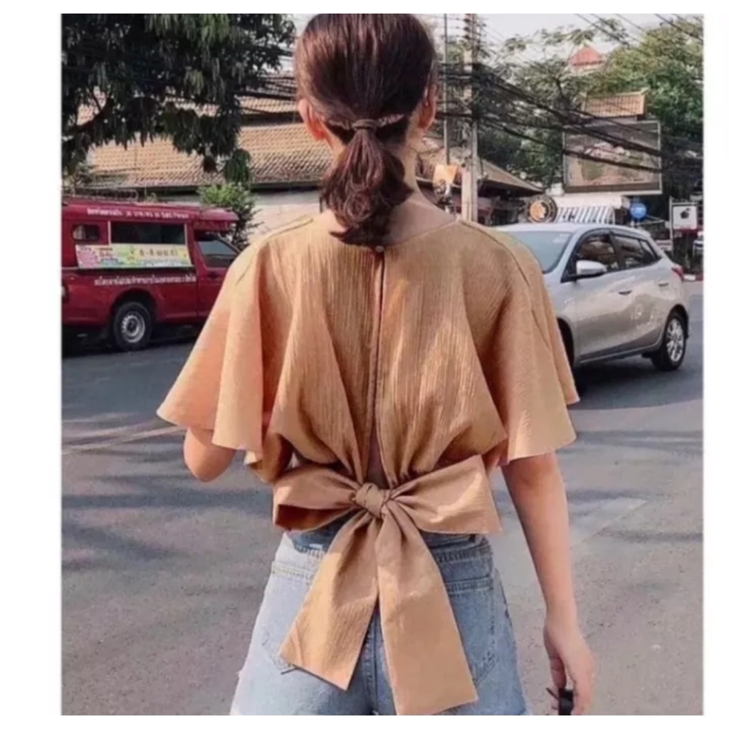 VITA BLOUSE ATASAN TERBARU/FEMEI OUTER/CRINKLE/wrap blouse/crop/ blouse cardi/terlaris