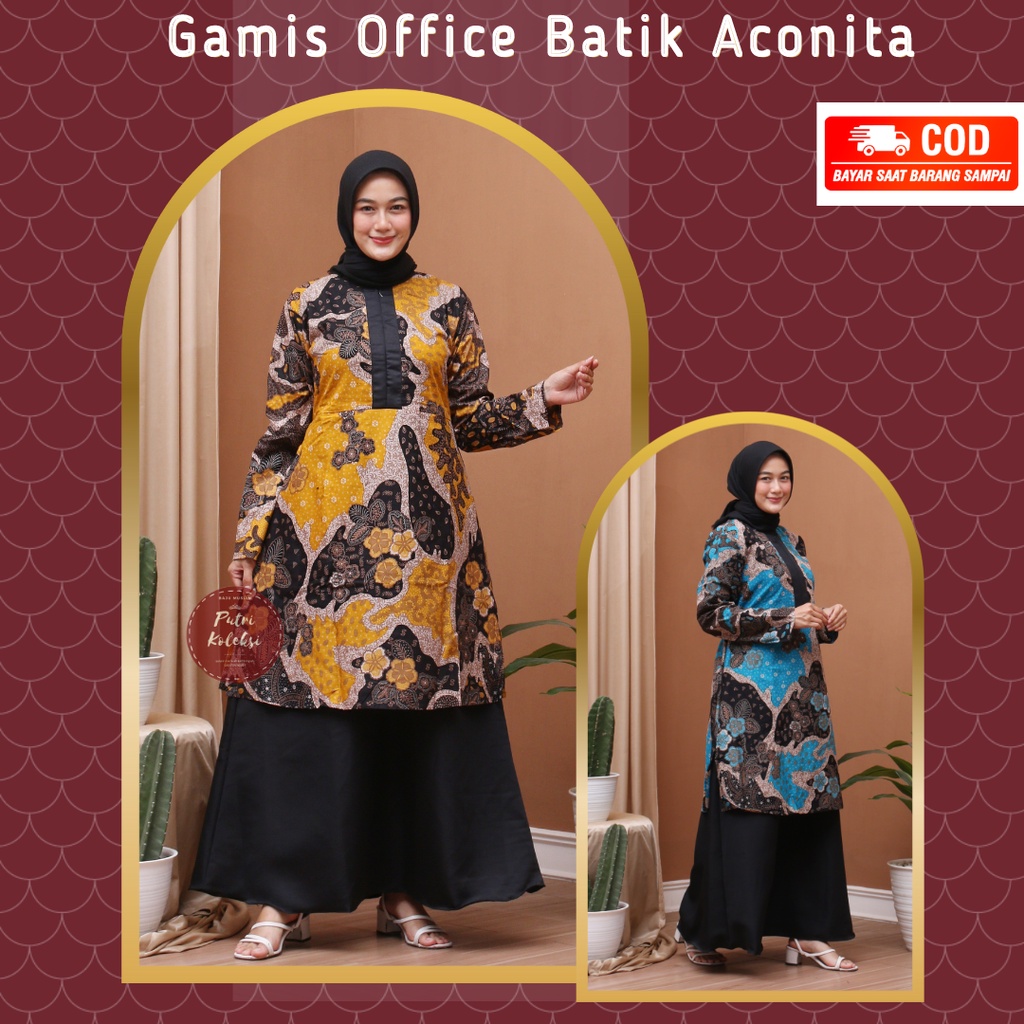 Gamis Dinas Batik Gamis Kerja Model Setelan Tunik Gamis Seragam BESTSELLER