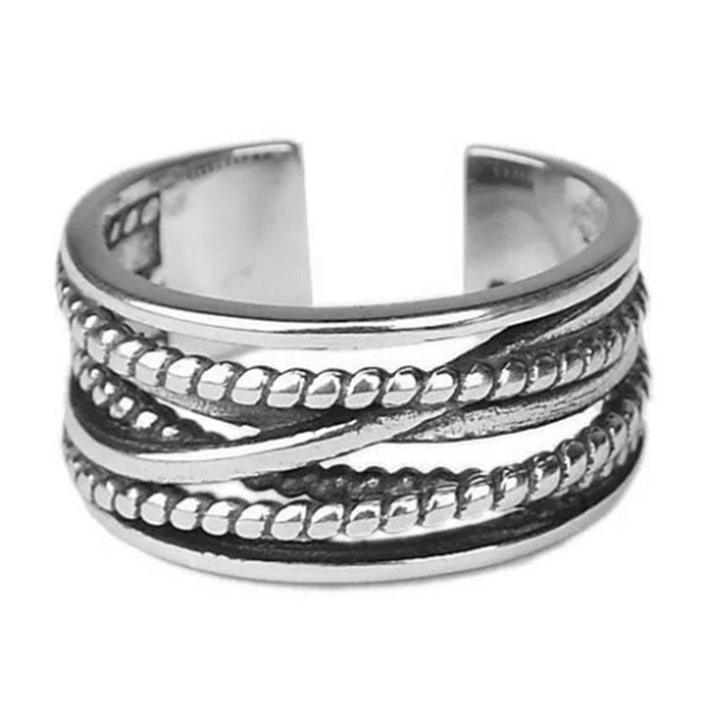 Set Cincin Adjustable Motif Smiley Gaya Retro Hip-Hop Korea Untuk Unisex