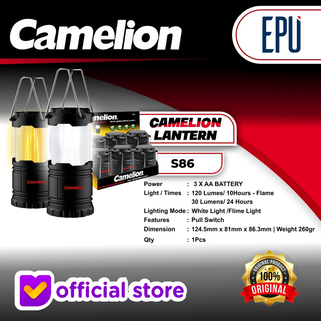 Camelion Senter Camping Lampu Tenda Lampu Api Unggun Portable Light