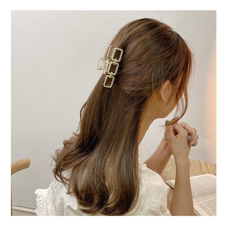 Jepit rambut korea wanita premium jedai mutiara zirkon elegan mode terbaru original import  8cm JD03#