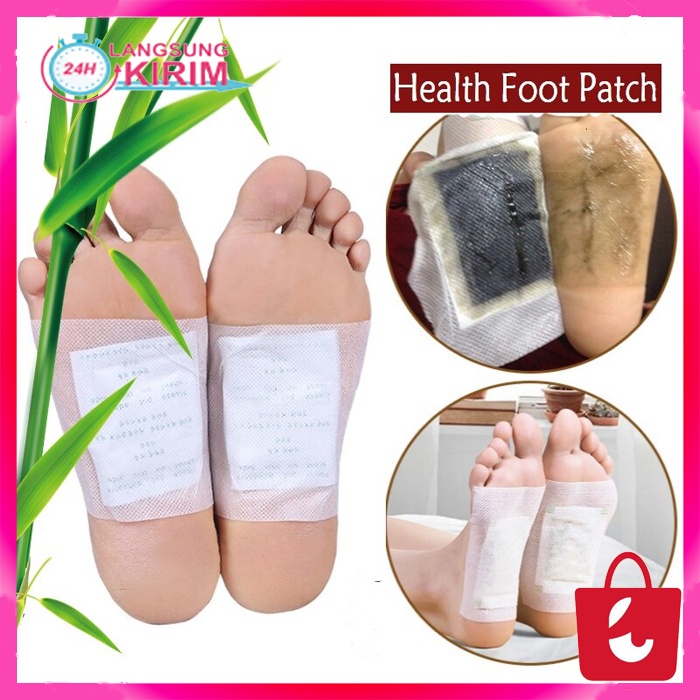 [1 BOX 10 PCS] Koyo Kinoki White Original - Kinoki Foot Patch Koyo Detox Penyerap Racun Herbal