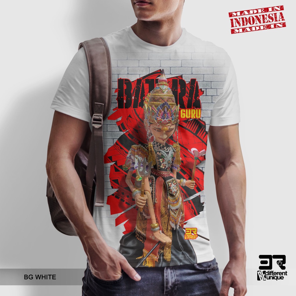 [ COD ] KAOS PRINTING GAMBAR WAYANG BG WHITE - BAJU DISTRO ORIGINAL MOTIF ADAT BUDAYA SUKU INDONESIA