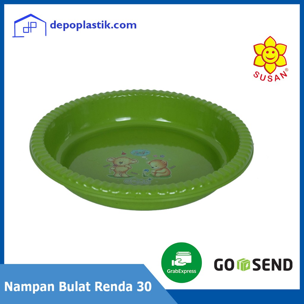Nampan Bulat Renda / Nampan Bulat Plastik / Nampan Plastik / Wadah Hajatan